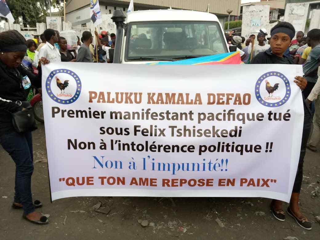 Marche du 30 juin : Lamuka organise une messe en mémoire de Defao Paluku, militant décédé par balle