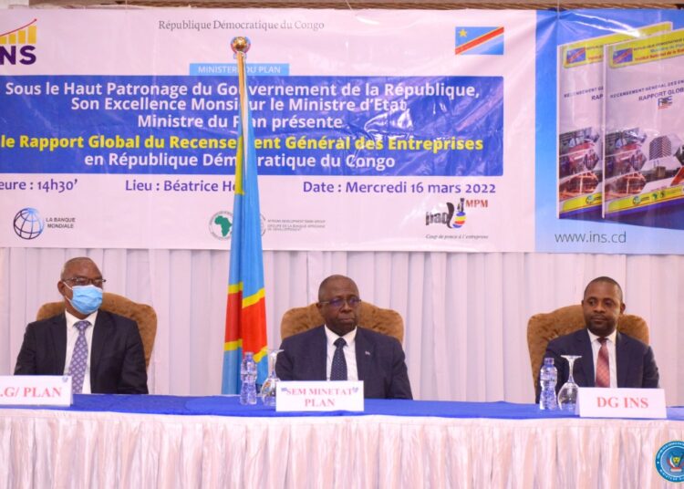 Ministère du Plan : Christian MWANDO satisfait de la présentation par l’INS des Statistiques Générales des Entreprises « RGE »